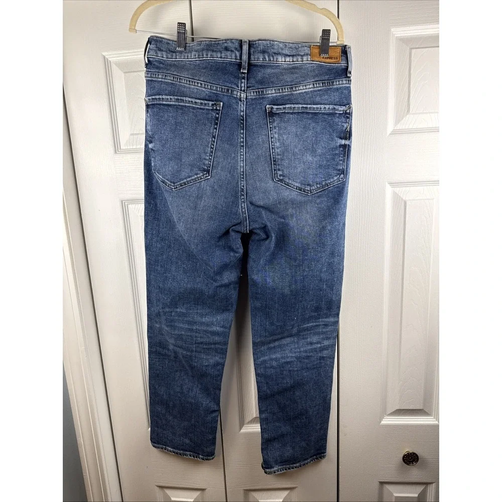 Express Jeans 12R Mom‎ Jean Super High Rise Medium Wash New NWT - Picture 8 of 10